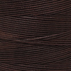 Coconut Brown Waxed Polyester Cord, Coconut Brown, 1x0.5mm, about 743.66 Yards(680m)/Roll