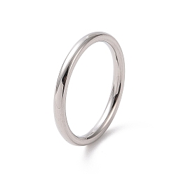 Color de Acero Inoxidable 201 anillo de banda simple, delgado y simple de acero inoxidable para mujer, color acero inoxidable, diámetro interior: 17 mm