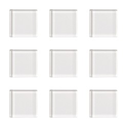 Прозрачный Кабошоны из стекла, квадратный, прозрачные, 30x30x5.5 мм
