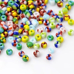 Color mezclado 12/0 perlas de cristal de la semilla, colores opacos filtran, color mezclado, 2 mm, agujero: 0.8 mm