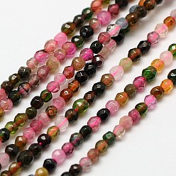 Tourmaline Grade A Natural Tourmaline Beads Strands, Faceted Round, 2mm, Hole: 0.8mm, about 136pcs/strand, 15 inch