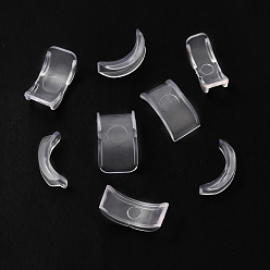Claro 8 piezas 8 tamaños ajustador de tamaño de anillo invisible de plástico, Claro, 1.8~2x0.4~1.2x0.3~0.4 cm