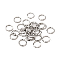 Color de Acero Inoxidable 304 de acero inoxidable anillos del salto abierto, color acero inoxidable, 21 calibre, 3.5x0.7 mm, diámetro interior: 2.1 mm