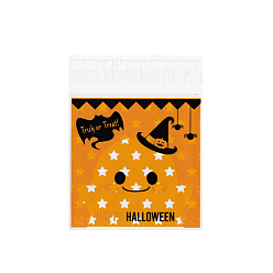 Goldenrod Rectangle OPP Cellophane Bags for Halloween, Goldenrod, 12.9x10.1cm, Unilateral Thickness: 0.035mm, Inner Measure: 10x10.1cm, about 95~100pcs/bag