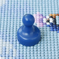 Royal Blue Diamond Painting Magnet Cover Holders, Resin Locator, Positioning Tools, Chess Shape, Royal Blue, 25x20mm