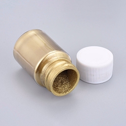 Verge D'or Poudre de mica nacré, pour la résine UV, fabrication de bijoux artisanaux en résine époxy et nail art, verge d'or, bouteille: 29x50 mm, sur 13~15 g / bouteille