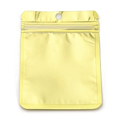 Jaune Emballage en plastique sacs à fermeture éclair yinyang, pochettes supérieures auto-scellantes, rectangle, jaune, 11.9x8.9x0.24 cm