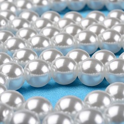 Blanco Perlas redondas de perlas de imitación de plástico abs, blanco, 10 mm, Agujero: 2 mm, sobre 1000 unidades / 500 g