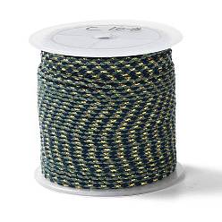 Dark Green 4-Ply Polycotton Cord, Handmade Macrame Cotton Rope, for String Wall Hangings Plant Hanger, DIY Craft String Knitting, Dark Green, 1.5mm, about 4.3 yards(4m)/roll