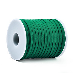 Sea Green Soft Nylon Cord, Flat, Sea Green, 5x3mm, about 21.87 yards(20m)/roll