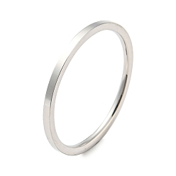 Нержавеющая Сталь Цвет 304 Простое кольцо на палец из нержавеющей стали с простой лентой для женщин и мужчин, цвет нержавеющей стали, Размер 5, внутренний диаметр: 15 мм, 1 мм