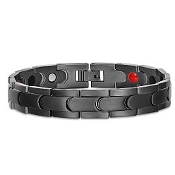 Gunmetal SHEGRACE Stainless Steel Watch Band Bracelets, Gunmetal, 8-5/8 inch(22cm)