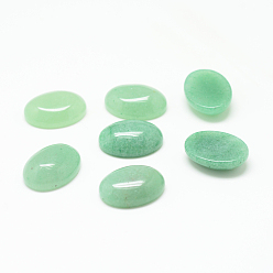 Авантюрин Натуральные зеленые кавернозные камни из камня авантюрина, овальные, 18x13x6 мм