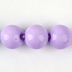 Lilac Opaque Acrylic Pendants, Peanut, Lilac, 25x10x8mm, Hole: 2.5mm, about 540pcs/500g