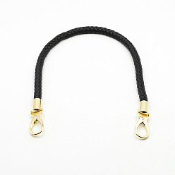 Black Imitation Leather Bag Strap, with Swivel Clasps, for Bag Replacement Accessories, Black, 60x1.3x1.55cm