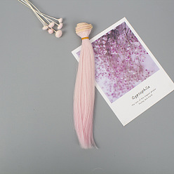 Pink Высокотемпературное волокно, длинные прямые волосы, кукла, парик, волосы, для поделок девушки bjd makings аксессуары, розовые, 25~30 см