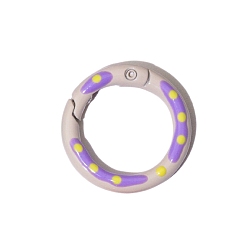 Розово-Коричневый Пружинное кольцо из сплава, окрашенное распылением, полька точка рисунок, кольцо, розово-коричневый, 25x3.7 мм