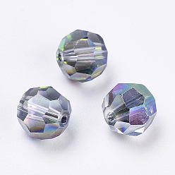 Colorful Imitation Austrian Crystal Beads, Grade AAA, Faceted(32 Facets), Round, Colorful, 8mm, Hole: 0.9~1mm