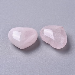 Rose Quartz Natural Rose Quartz Heart Love Stone, Pocket Palm Stone for Reiki Balancing, 23x29x14~15mm