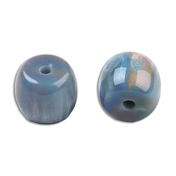 Bleu Bleuet Perles en résine, pierre d'imitation, baril, bleuet, 8x7mm, Trou: 1.6mm