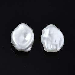 Кремово-белый Абс пластиковые жемчужные бисера, овальные, кремово-белые, 10.5x13x6 мм, отверстие : 1.2 мм, Около 1280 шт / 500 г
