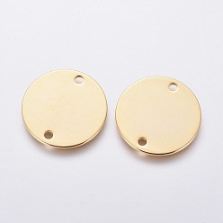 Oro 201 conectores de eslabones de acero inoxidable, plano y redondo, dorado, 20x1 mm, agujero: 1.8 mm
