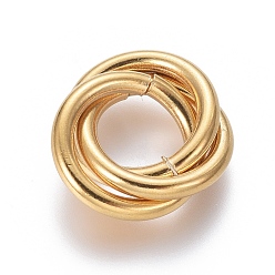Golden 304 Stainless Steel Linking Rings, Interlocking Ring, for Necklace Making, Golden, 18.5x15x3mm, Ring: 13.5x2mm, Inner Diameter: 9.5mm