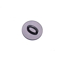 Черный Цвет Металла Плоская круглая подставка для мобильного телефона из цинкового сплава, подножка с кольцом для пальцев, металлический черный , 2.3 см