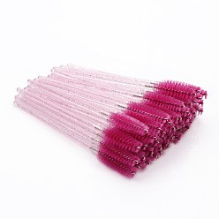 Deep Pink Nylon Disposable Eyebrow Brush, Mascara Wands, Makeup Supplies, Deep Pink, 97cm