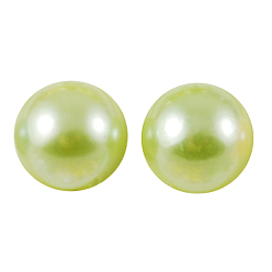 Jaune Vert 10000 cabochons en plastique imitation perle avec abs, demi-tour, jaune vert, 4x2mm