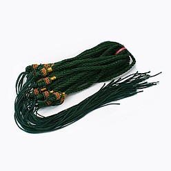 Dark Green Nylon Cord Loops, Dark Green, 260mm