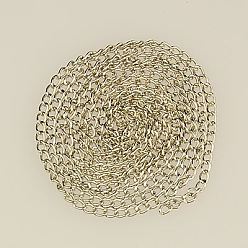 Платина Железный шар бусинка цепи, пайки, платина, 1.5 мм