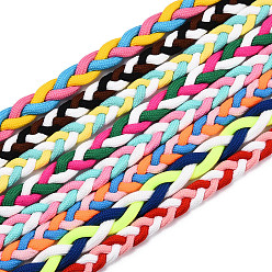 Color mezclado Correas para móviles con cordón de nailon trenzado., con fornituras de cierre de aleación, color mezclado, 124~130x1.1~1.5x0.5~0.7 cm