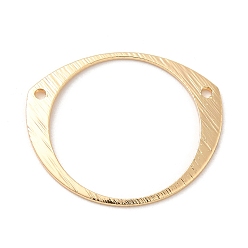 Chapado en Oro Real 18K Dijes de conector de latón, enlaces de anillo redondo, real 18 k chapado en oro, 22x26x1 mm, agujero: 1.2 mm