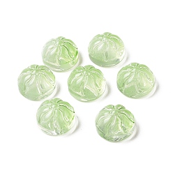 Светло-зеленый Прозрачные брызги, окрашенные распылением, форма булочки с начинкой на пару, светло-зеленый, 12x8 мм, отверстие : 1.2 мм