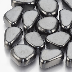 Magnetic Hematite Magnetic Synthetic Hematite Beads, No Hole/Undrilled, Nuggets, 29~35x22~29x14.5~16mm, about 25pcs/1000g