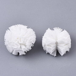 White DIY Craft Polyester Ball, Round, White, 22~25mm
