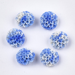 Bleu Royal Perles de corail synthétiques, teint, fleur de lotus, bleu royal, 15x16x9.5mm, Trou: 1.4mm