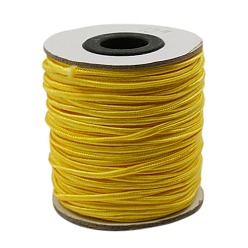 Oro Hilo de nylon, cable de la joyería de encargo de nylon para la elaboración de joyas tejidas, oro, 2 mm, aproximadamente 50 yardas / rollo (150 pies / rollo)