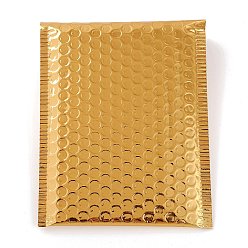 Verge D'or Sacs d'emballage en film mat, courrier à bulles, enveloppes matelassées, rectangle, verge d'or, 22.5x15x0.5 cm