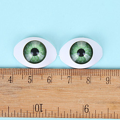 Lime Craft Plastic Doll Eyeballs, Halloween Horor Props, Horse Eye, Lime, 16x23mm