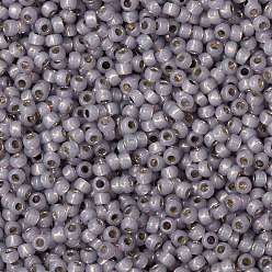 (PF2122) PermaFinish Light Amethyst Opal Silver Lined TOHO Round Seed Beads, Japanese Seed Beads, (PF2122) PermaFinish Light Amethyst Opal Silver Lined, 8/0, 3mm, Hole: 1mm, about 1111pcs/50g