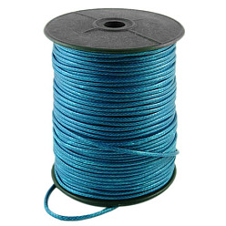 Sea Green Korean Waxed Polyester Cord, Sea Green, 2~3mm, about 93yards/roll