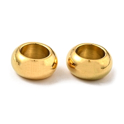 Golden 304 Stainless Steel Beads, Rondelle, Golden, 10x5mm, Hole: 6mm