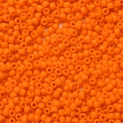 (42DF) Opaque Frost Cantelope TOHO Round Seed Beads, Japanese Seed Beads, (42DF) Opaque Frost Cantelope, 11/0, 2.2mm, Hole: 0.8mm, about 5555pcs/50g