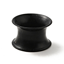 Черный Силиконовые затычки для ушей, туннельный расширитель уха для мужчин и женщин, чёрные, 9x14 мм, штифты : 9.5 мм