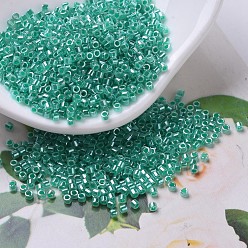 (DB0238) Aqua Green Ceylon MIYUKI Delica Beads, Cylinder, Japanese Seed Beads, 11/0, (DB0238) Aqua Green Ceylon, 1.3x1.6mm, Hole: 0.8mm, about 10000pcs/bag, 50g/bag