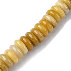 Topaz Jade Natural Topaz Jade Beads Strands, Heishi Beads, Disc, 16x6mm, Hole: 1.4mm, about 30pcs/strand, 7.09~7.48 inch(18~19cm)