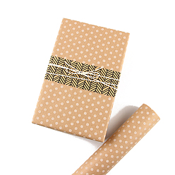 Polka Dot Wheat Color Gift Wrapping Paper, Rectangle, Folded Flower Bouquet Wrapping Paper Decoration, Polka Dot Pattern, 700x500mm
