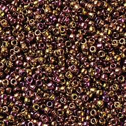 (514) High Metallic Gypsy Gold Cuentas de semillas redondas toho, granos de la semilla japonés, (514) alto oro gitano metálico, 15/0, 1.5 mm, agujero: 0.7 mm, acerca 3000pcs / botella, 10 g / botella